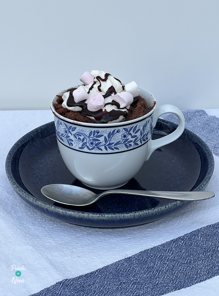 Hot Chocolate Microwave Mug Cakes - Pinch of Nom Slimming Recipes