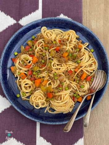 Keema Spaghetti pinchofnom.com