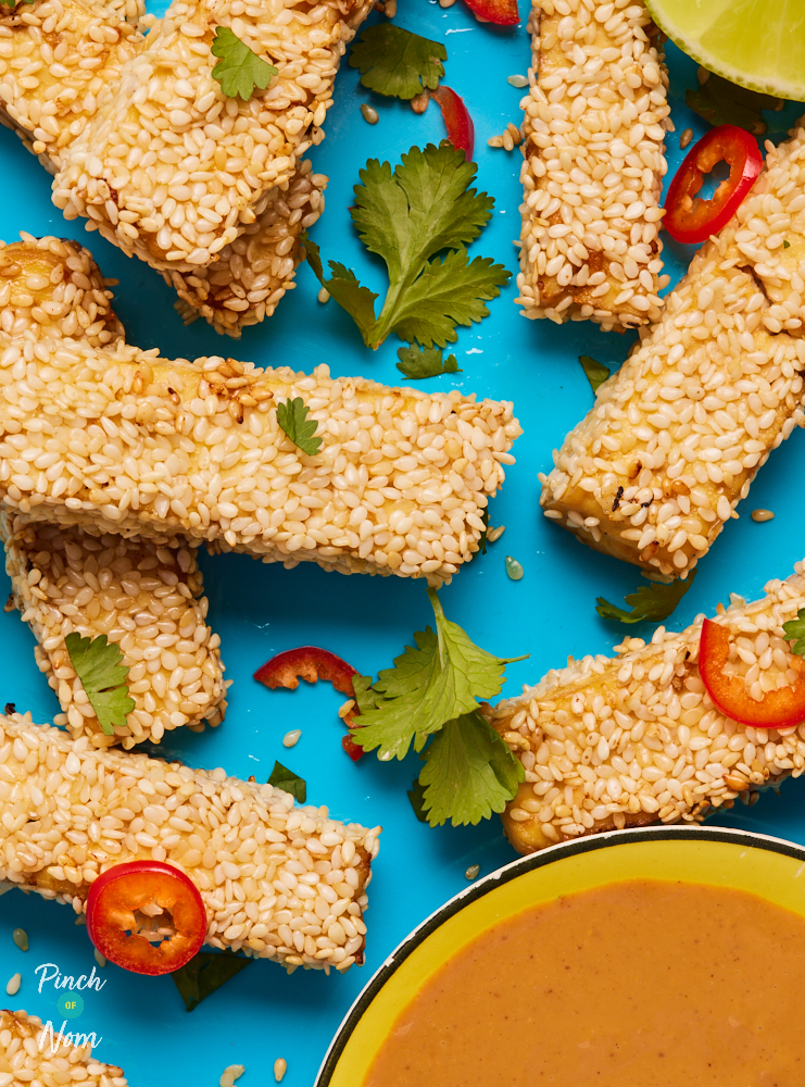 Sesame Tofu Sticks with Peanut Sauce - Pinch of Nom Slimming Recipes