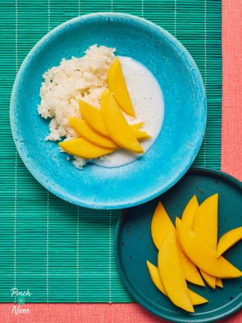 Thai-Style Sticky Rice with Mango and Coconut Sauce pinchofnom.com