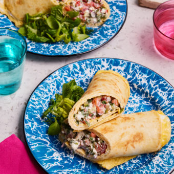 Greek-Style Omelette Wrap - Pinch of Nom Slimming Recipes