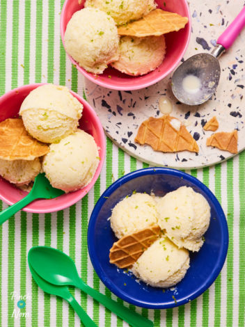 Piña Colada Ice Cream pinchofnom.com