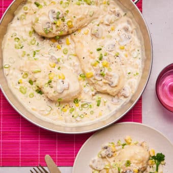 Creamy Chicken and Sweetcorn - Pinch of Nom Slimming Recipes