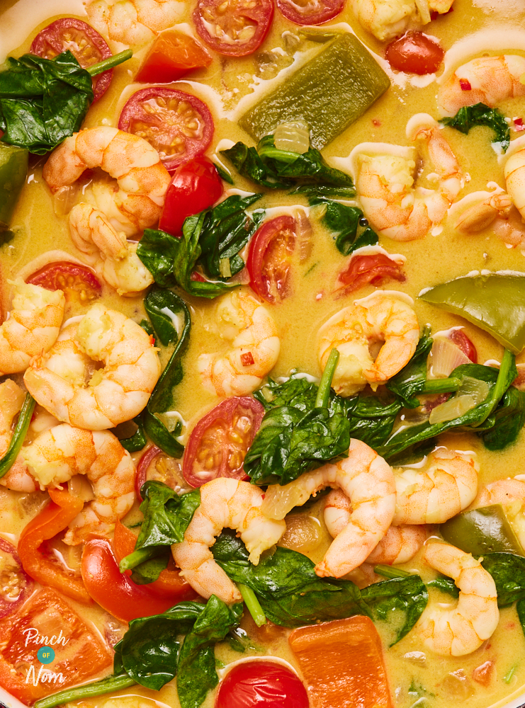 Prawn and Spinach Curry - Pinch of Nom Slimming Recipes