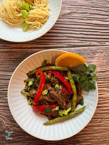 Beef, Ginger and Orange Stir-Fry pinchofnom.com