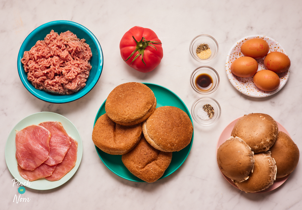 Breakfast Burgers - Pinch of Nom Slimming Recipes