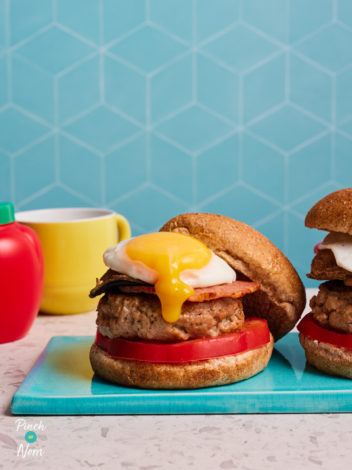 Breakfast Burgers pinchofnom.com
