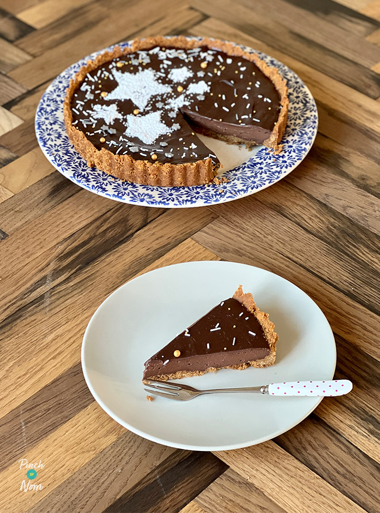 Chocolate and Ginger Tart - Pinch of Nom Slimming Recipes