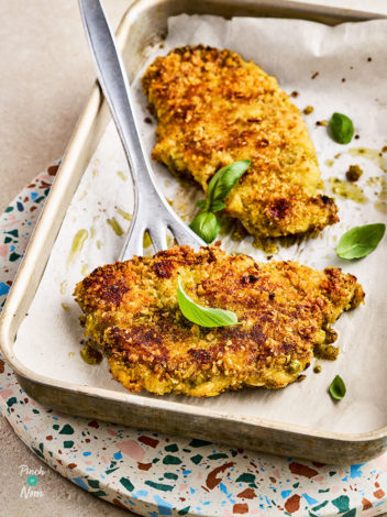 Pesto Chicken Escalope pinchofnom.com