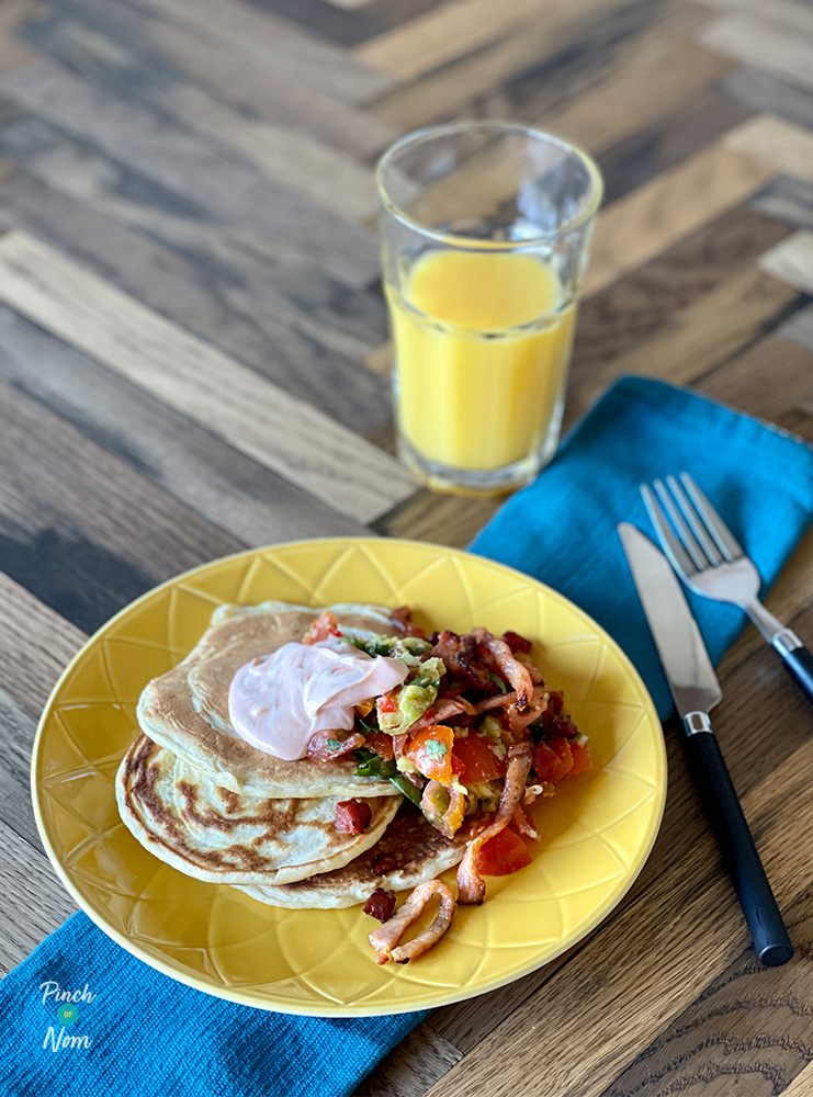 Savoury Breakfast Pancakes - Pinch of Nom Slimming Recipes