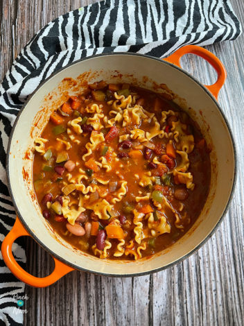 Spicy Pasta Soup pinchofnom.com