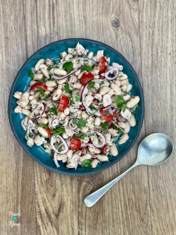 Tuna Bean Salad pinchofnom.com