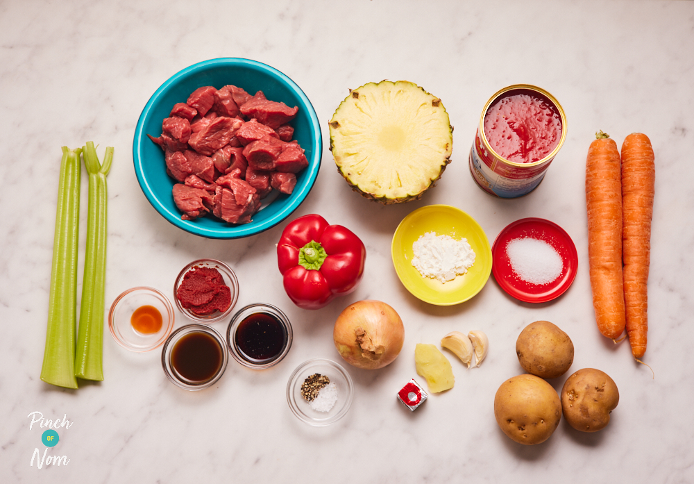 Pineapple Beef Stew - Pinch of Nom Slimming Recipes
