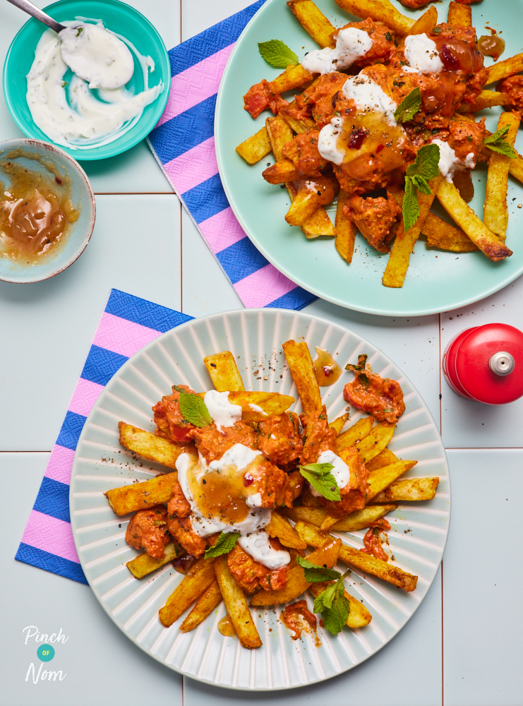 Loaded Tikka Fries - Pinch of Nom Slimming Recipes