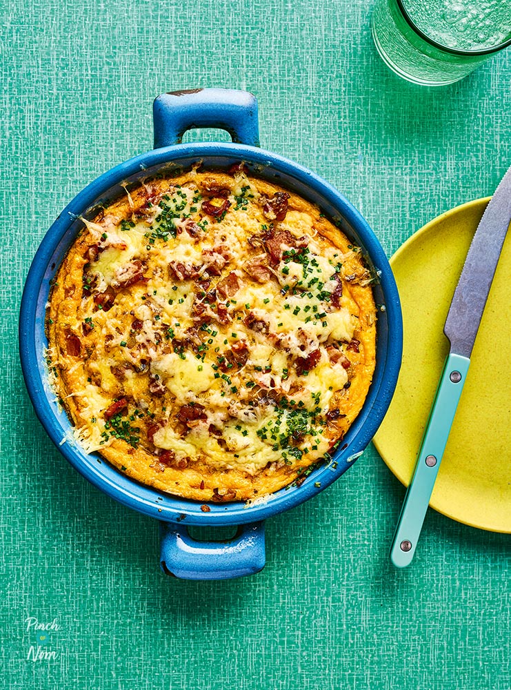 Air Fryer Bacon and Cheese Frittata - Pinch of Nom Slimming Recipes