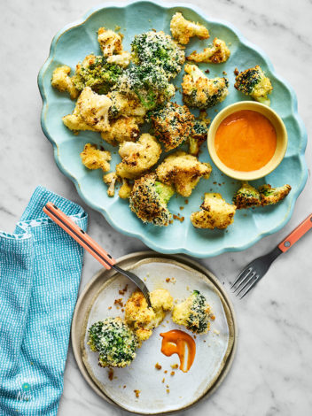 Air Fryer Brocauli Bites pinchofnom.com
