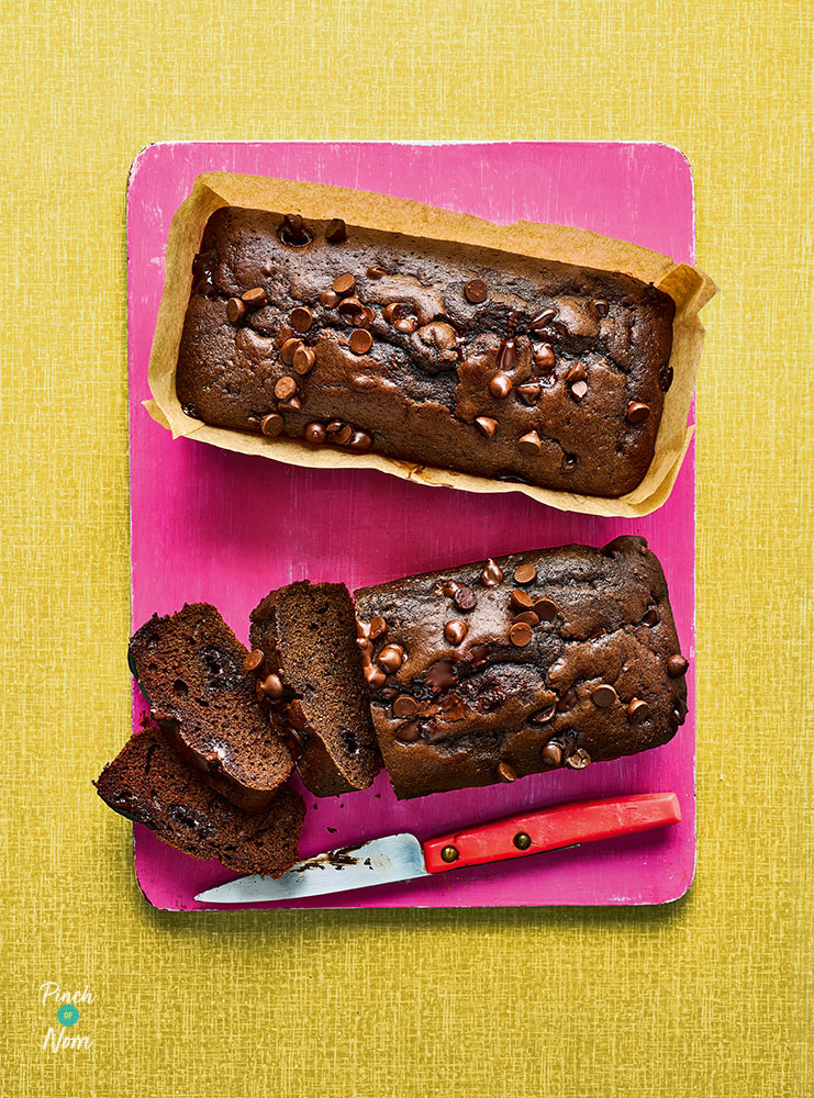 Air Fryer Chocolate Brownie Loaf - Pinch of Nom Slimming Recipes