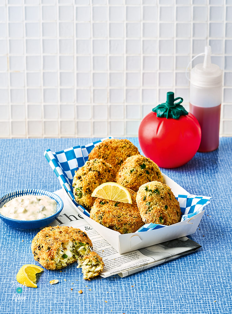 Air Fryer Fish and Chips Fishcakes - Pinch of Nom Slimming Recipes