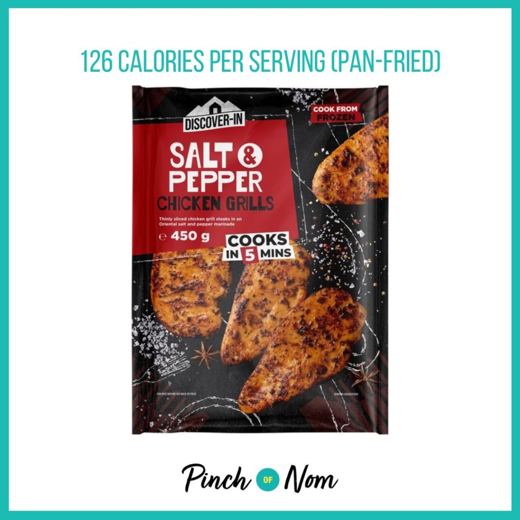 Discover In Salt & Pepper Grills Flatties featured in Pinch of Nom's Weekly Pinch of Shopping with the calorie count printed above (126 calories per serving)