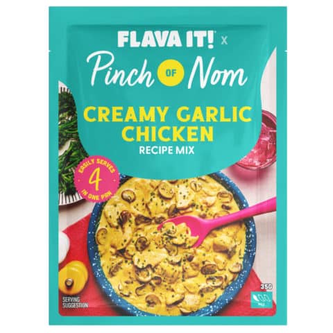 Flava It! - Creamy Garlic Chicken pinchofnom.com