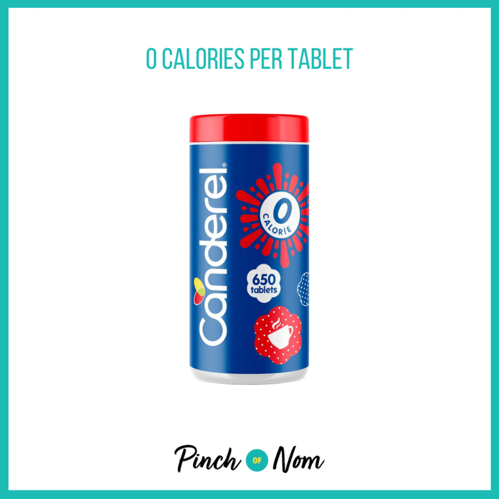 Canderel 650 Tablets featured in Pinch of Nom's Weekly Pinch of Shopping with the calorie count printed above (0 calories per tablet).