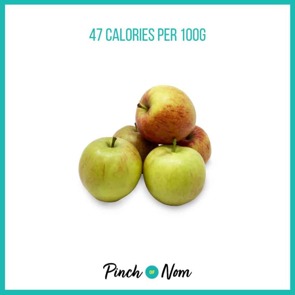 Cox Apples from Aldi's Super 6 selection, featured in Pinch of Nom's Weekly Pinch of Shopping with calories above (47 calories per 100g). 