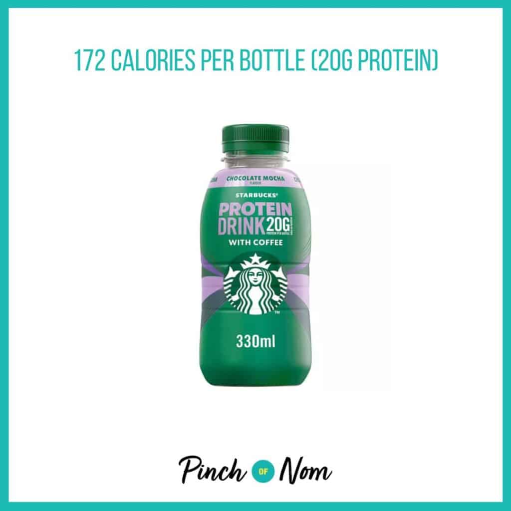 Starbucks Chocolate Mocha Flavour Protein Drink with Coffee featured in Pinch of Nom's Weekly Pinch of Shopping with the calorie count printed above (172 calories per bottle). 