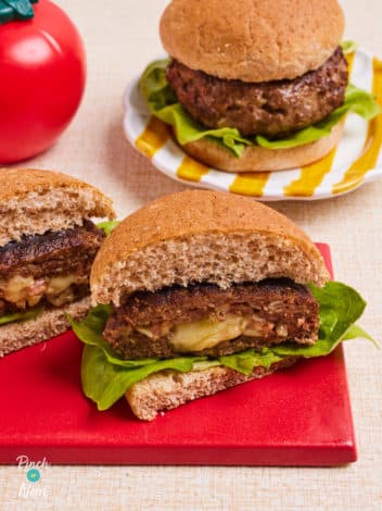 Beef Burger Recipes pinchofnom.com