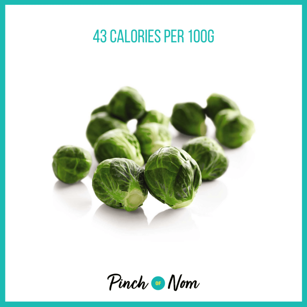 Sprours from Aldi's Super 6 selection, featured in Pinch of Nom's Weekly Pinch of Shopping with calories above (43 calories per 100g).