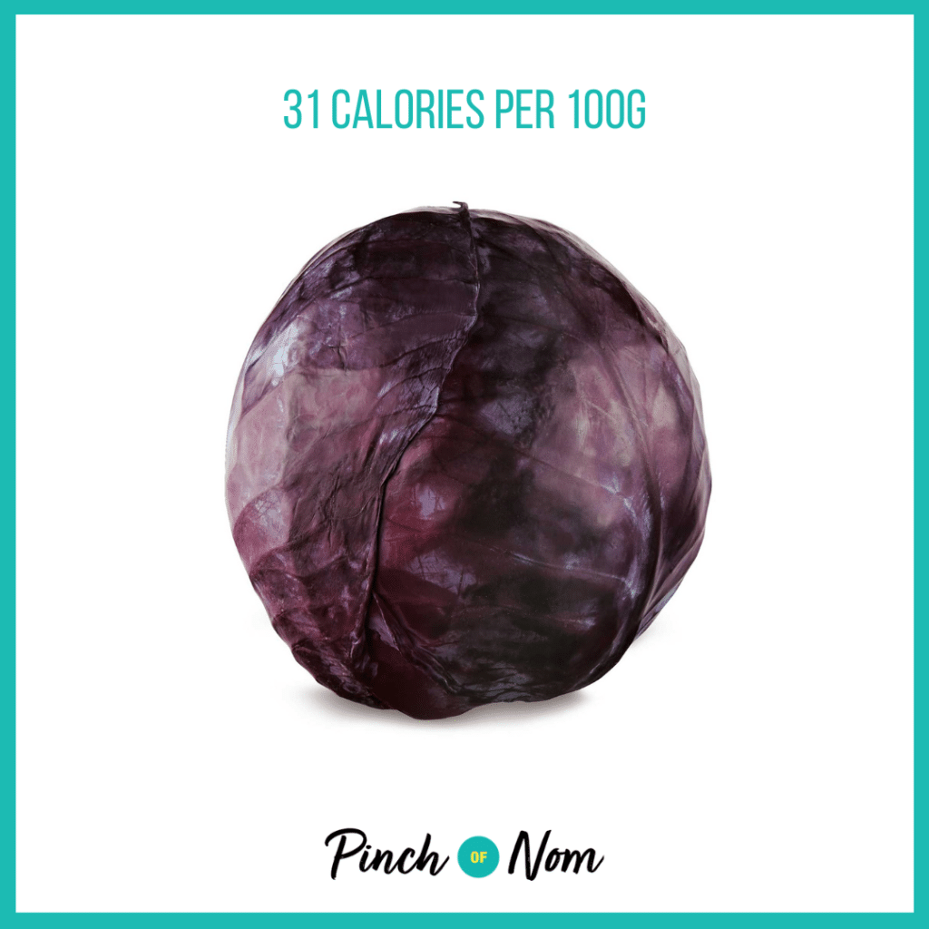 Cabbage from Aldi's Super 6 selection, featured in Pinch of Nom's Weekly Pinch of Shopping with calories above (31 calories per 100g).