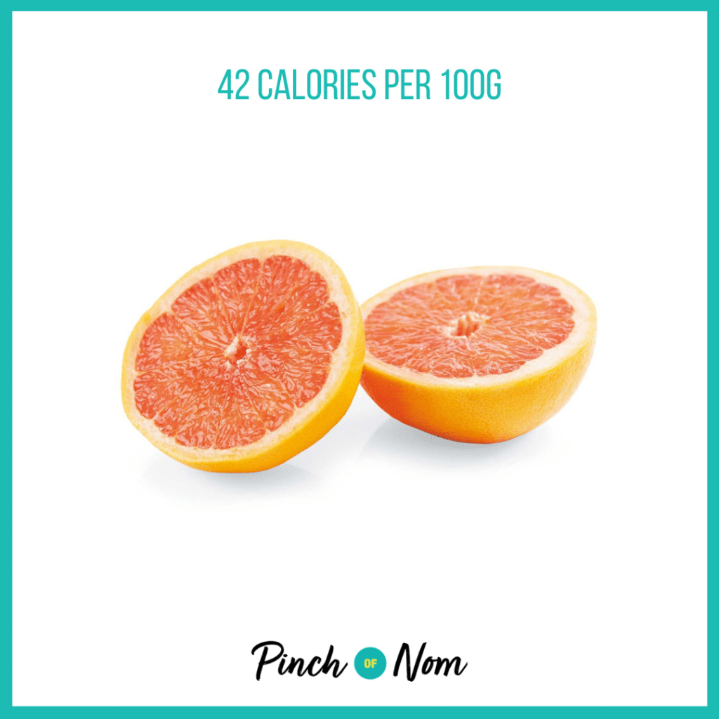 Grapefruit from Aldi's Super 6 selection, featured in Pinch of Nom's Weekly Pinch of Shopping with calories above (42 calories per 100g).