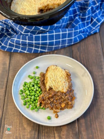 Slow Cooker Minted Lamb Shepherd’s Pie pinchofnom.com