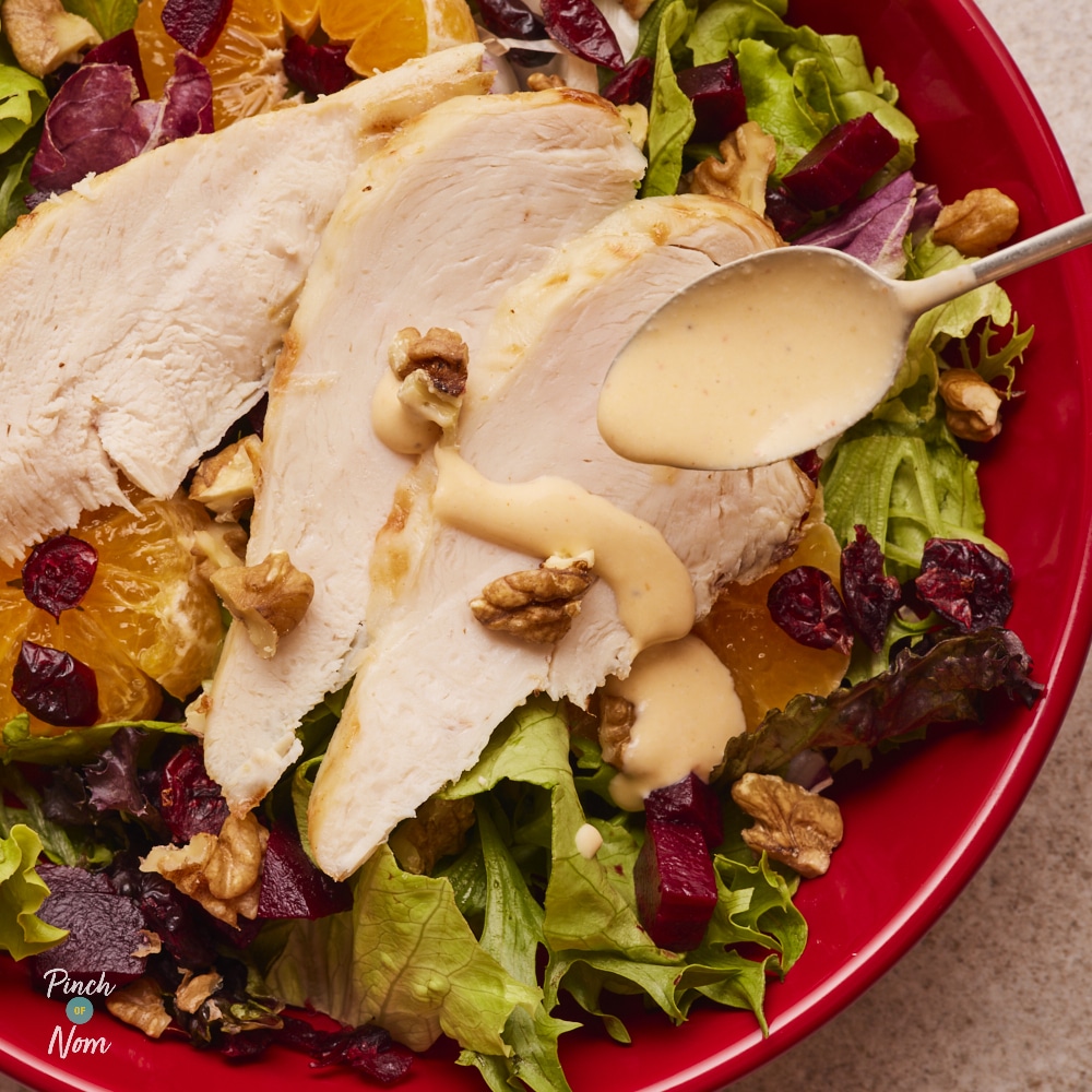 Boxing Day Salad, freshly tossed and ready for serving.