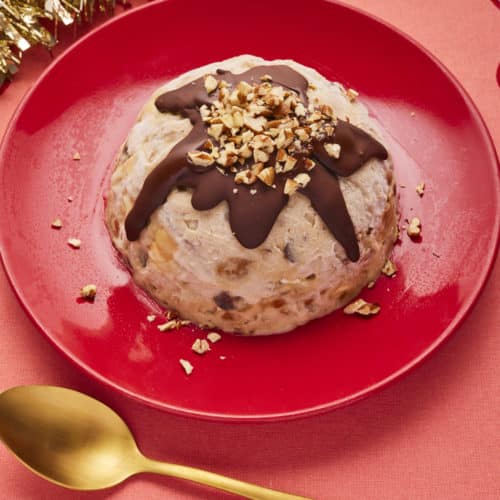 Frozen Biscoff Christmas Pudding - Pinch Of Nom