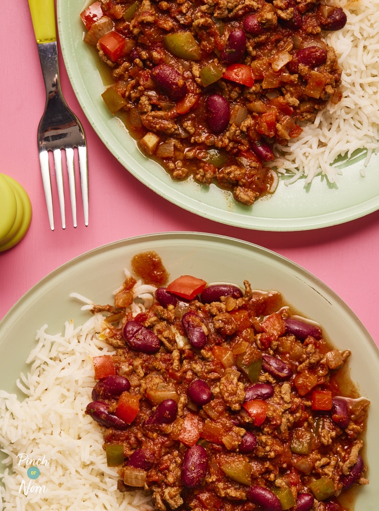 Smoky Chilli, cooked and served up with basmati rice.