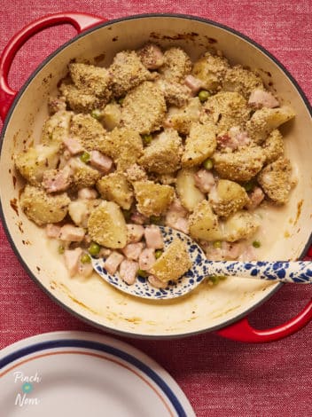 Cheesy Gammon Bake pinchofnom.com