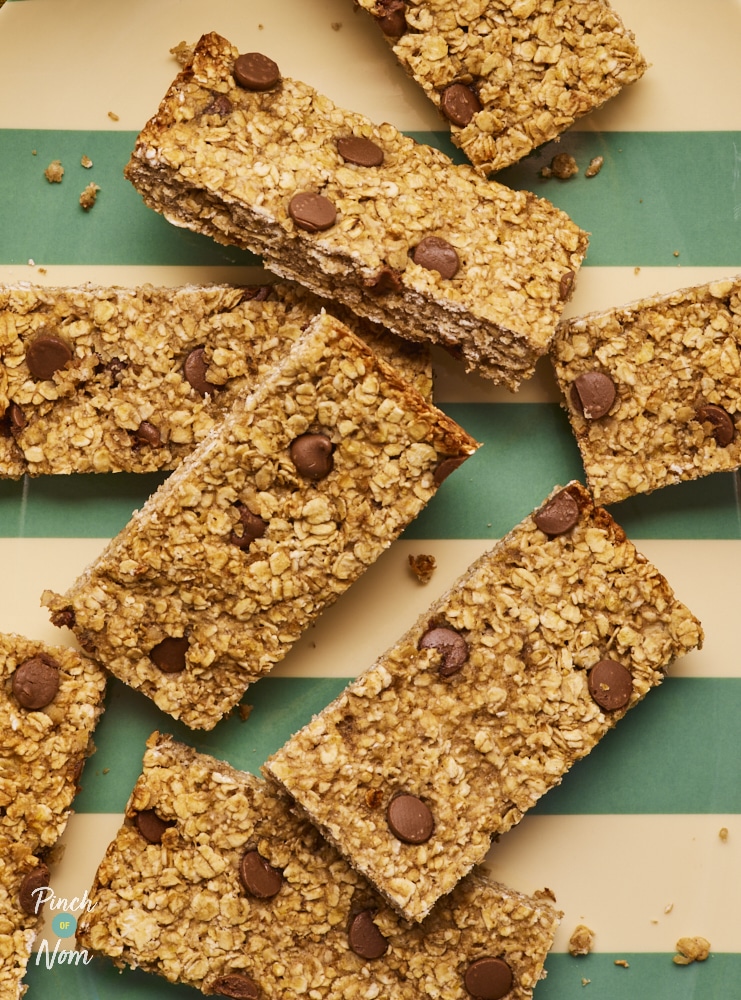 Pinch of Nom Banana Baked Oat Bars, fresh out the oven.
