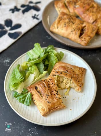 Air Fryer Chicken Curry Strudel pinchofnom.com