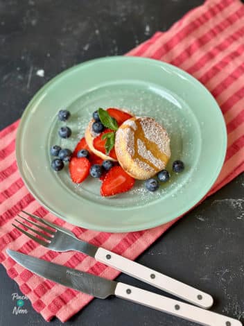 Air Fryer Cloud Pancakes pinchofnom.com