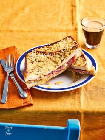 Air Fryer Eggy Bread Toastie pinchofnom.com