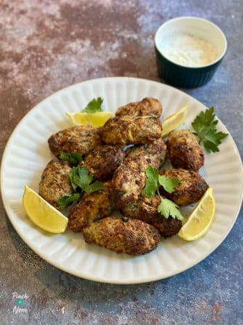 Air Fryer Keftedes (Cypriot-Style Meatballs) pinchofnom.com