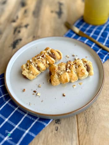 Air Fryer Maple Pecan Plait pinchofnom.com