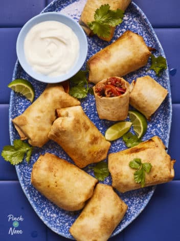 Baked BBQ Burritos pinchofnom.com