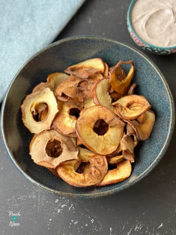 Air Fryer Fruit and Vegetable Crisps and Dips – Fruit pinchofnom.com