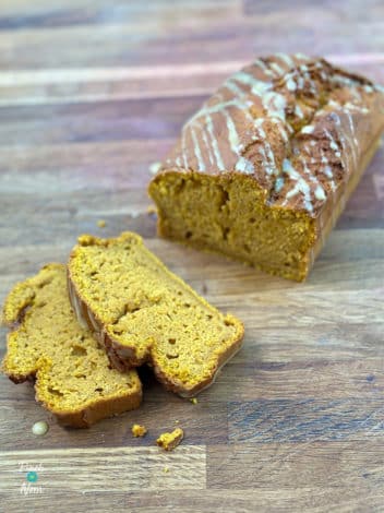 Air Fryer Pumpkin Bread pinchofnom.com