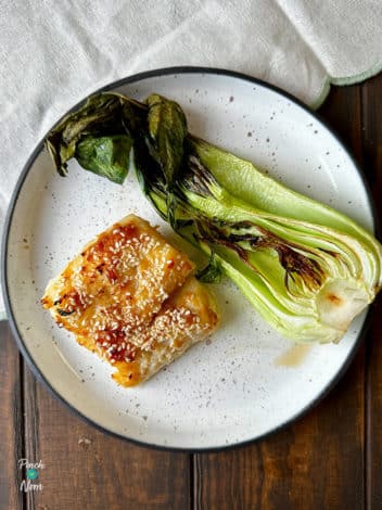 Air Fryer Sesame and Ginger Cod pinchofnom.com