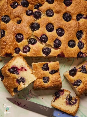 Lemon and Blueberry Squares pinchofnom.com