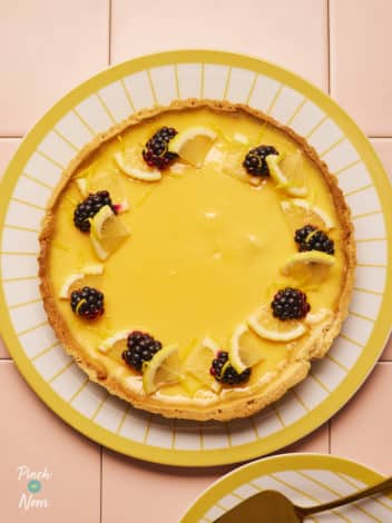 Lemon Egg Custard Tart pinchofnom.com