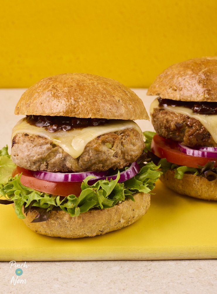 Pinch of Nom Ploughman's Burgers.